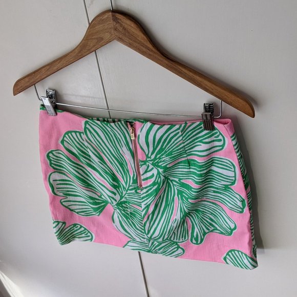 🌸💚Lilly Pulitzer Skort Size XS/0 Marigold Style Who Let the Fronds Out Pattern - Picture 7 of 14